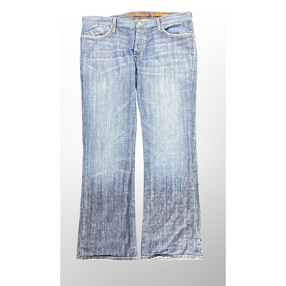 Dylan George Blue Denim Jeans Straight Leg Made In USA 100% Cotton Size 38